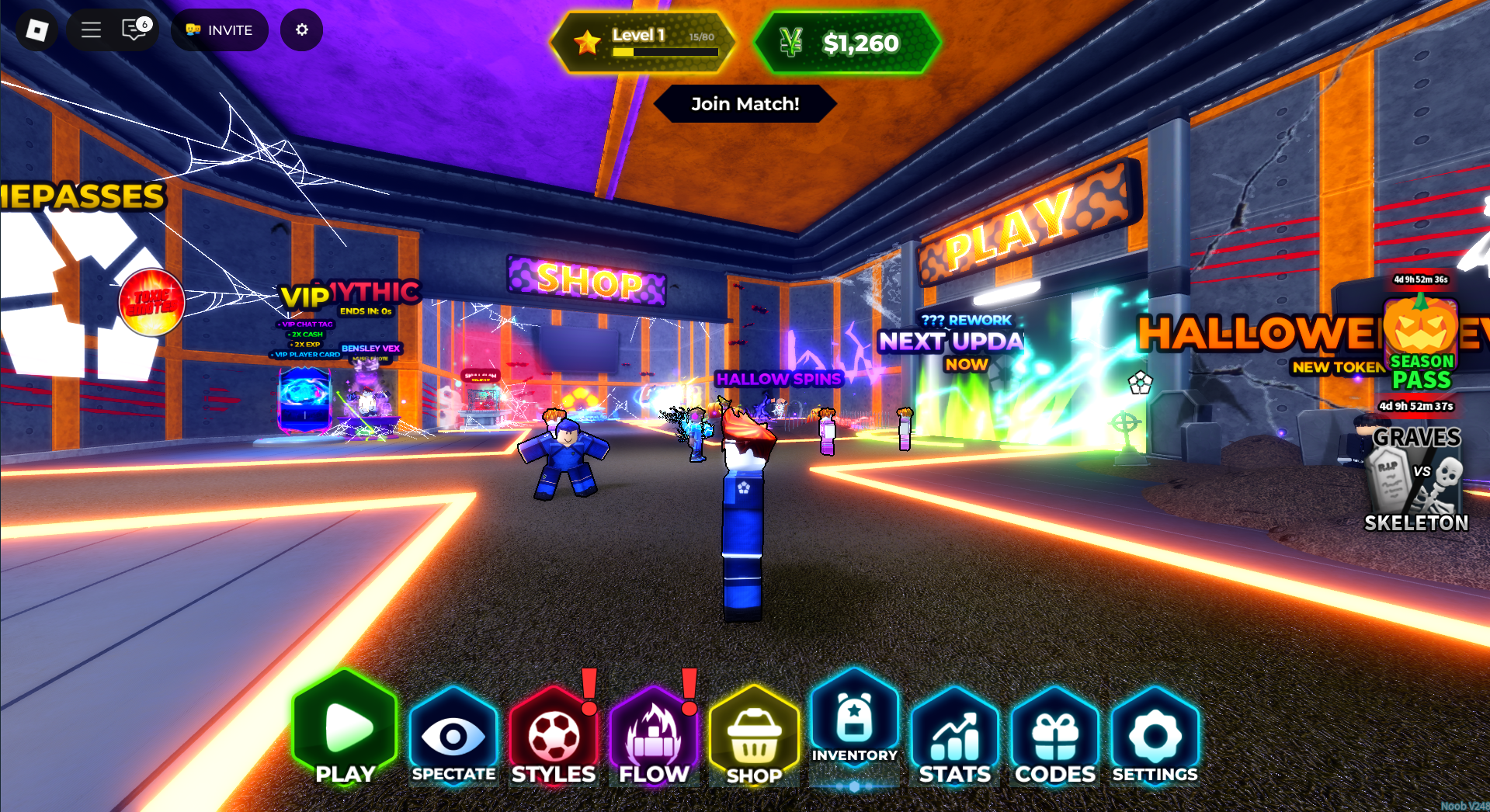 Blue Lock: Rivals main lobby (Credit: Roblox Corporation)