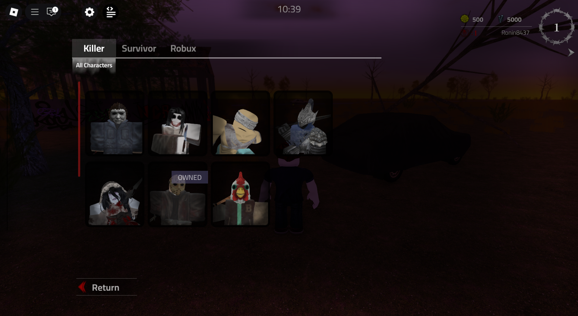 All the killers available in Violence District (Image via Roblox Corporation)