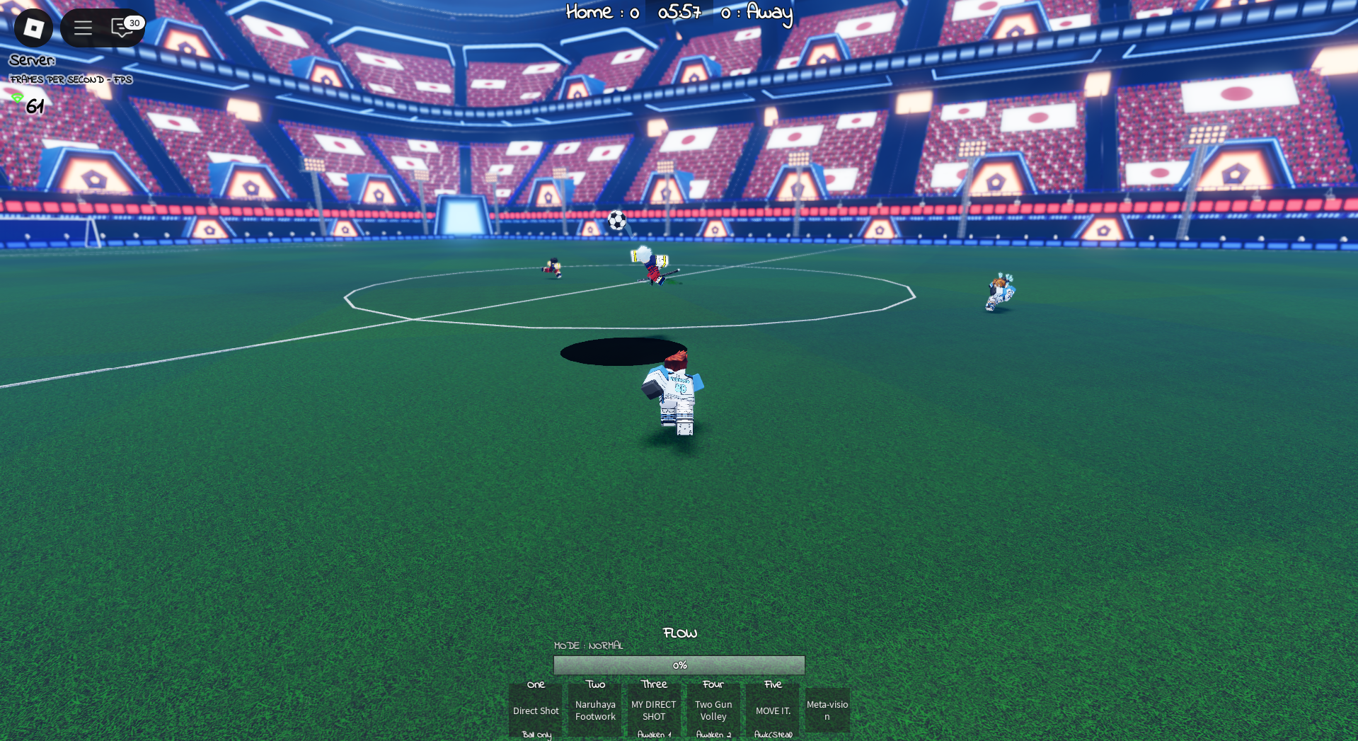 Running around the field (Image via Roblox Corporation)