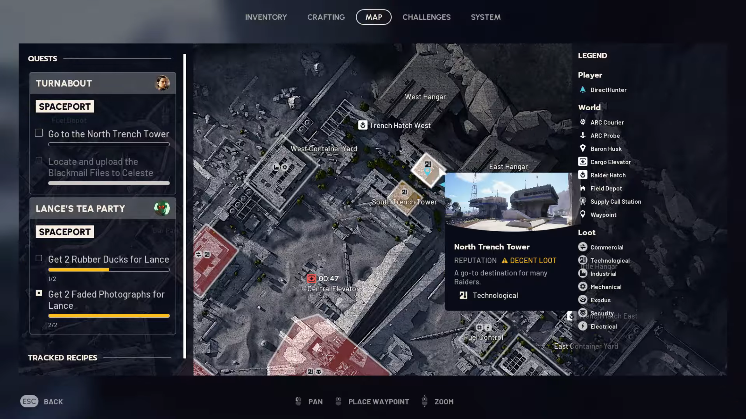 Turnabout mission waypoint and requirements (Credit: Embark Studios)