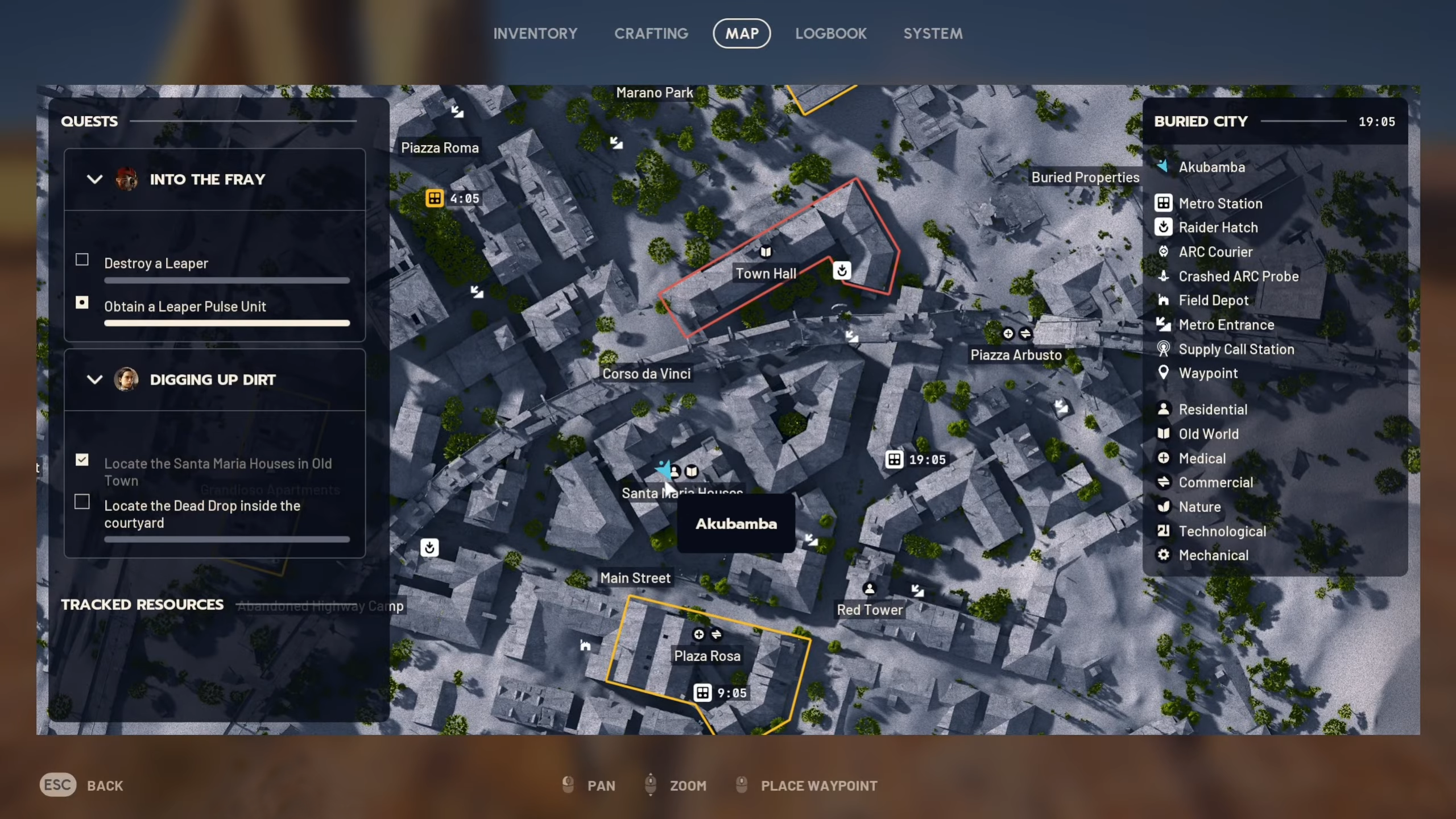 Navigation to Santa Maria Houses (Visual reference via Embark Studios)