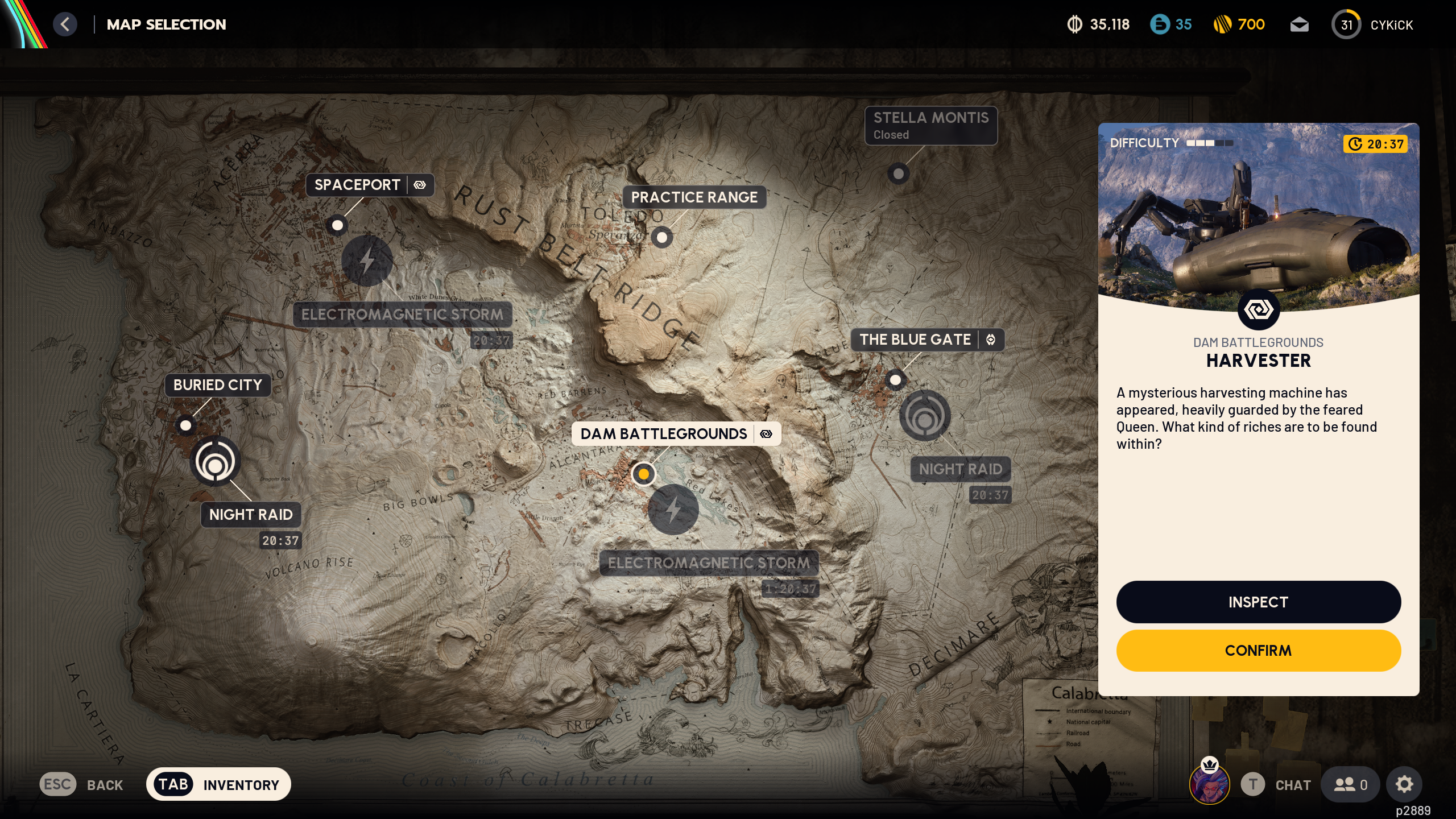 Harvester map condition description (Image via Embark Studios)