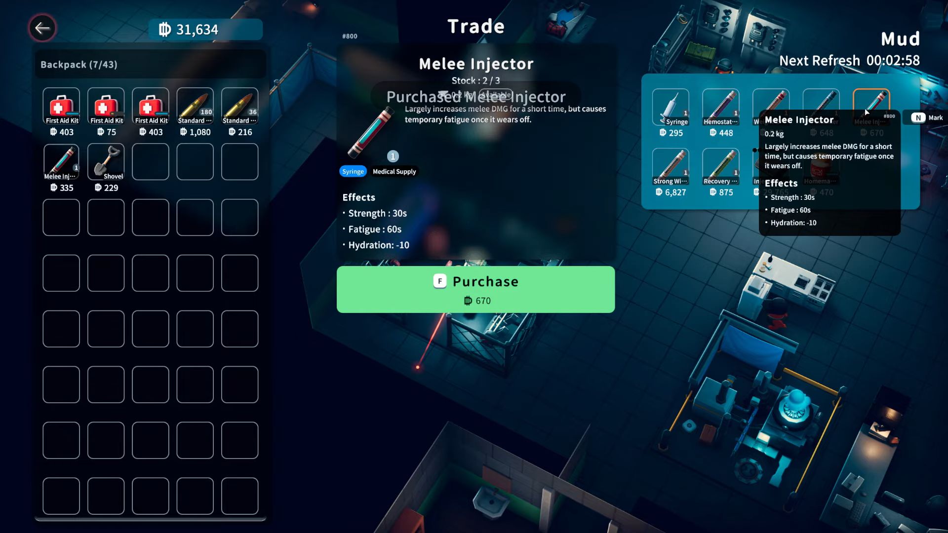 Purchase a Melee Injector for the quest (Image via bilibili | @The Ginger Empire/Youtube)