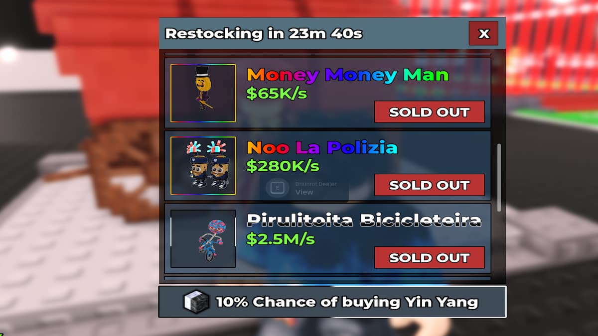 The Dealer Shop List