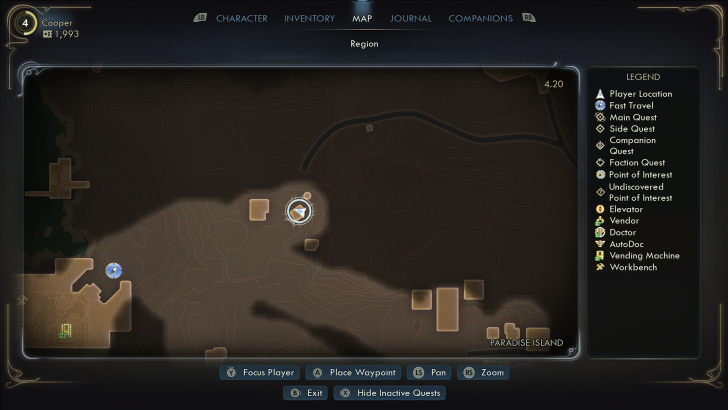 Map marker indicating a cabin north of Fairfield.