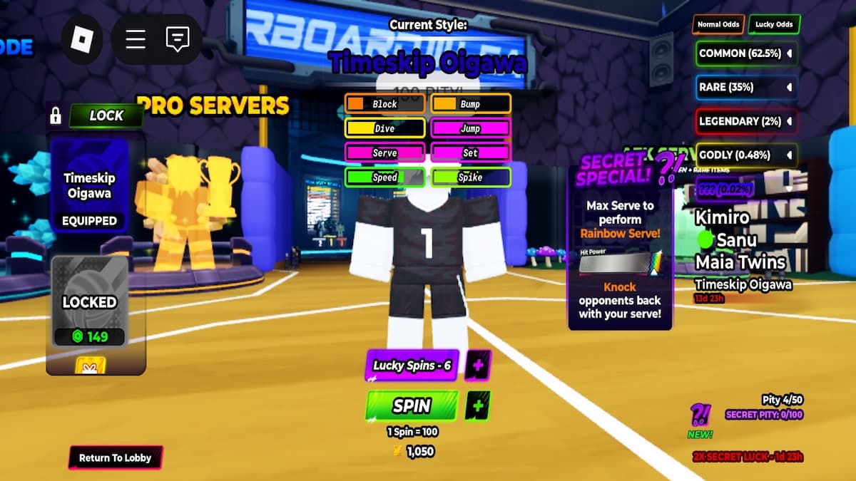 A Secret Style in Volleyball Legends